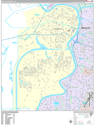 West Sacramento Wall Map Premium Style 2026